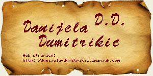 Danijela Dumitrikić vizit kartica